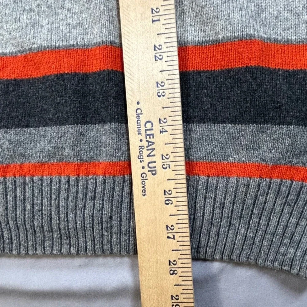 Vintage Tommy Hilfiger Mens Large Striped Cotton Lambswool Crewneck Sweater